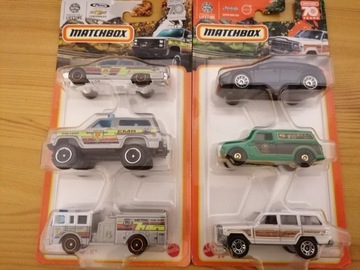 Pojazdy Matchbox Chevrolet i Jepp (6 sztuk)