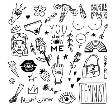Naprasowanka feminist zestaw