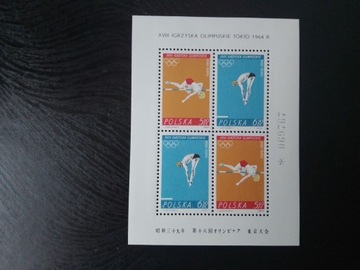 Bloczek Nr.42 Igrzyska Olimpijskie Tokio 1964