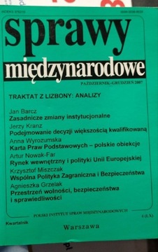 "Sprawy międzynarodowe" X-XII / 2007