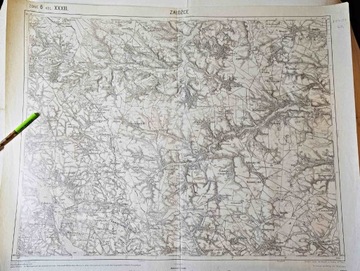 Stara mapa Założce 1914 rok