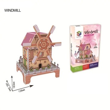 ZiliPoo - Windmill Wiatrak - Puzzle 3D