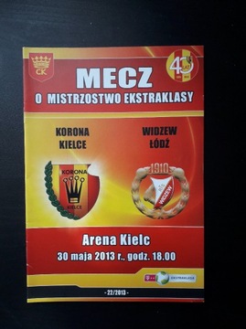 PROGRAM KORONA KIELCE - WIDZEW ŁÓDŹ 2012-13