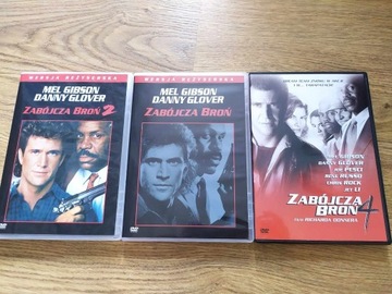 ZABÓJCZA BROŃ 1,2 i 4 DVD Mel Gibson Lektor