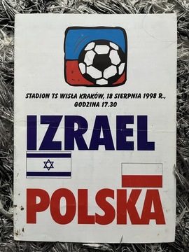 Program meczowy Polska - Izrael 1998