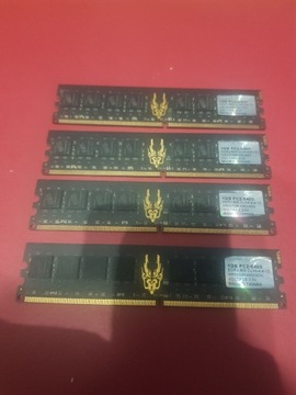 Pamięci RAM 4X1GB GEIL BLACK DRAGON 6400 DDR2 CL4