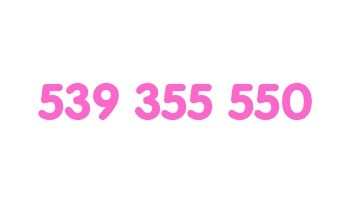 Złote numery: 539 355 550, 539355550