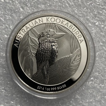 2014 Australia 1$ KOOKABURRA 1 oz. Srebro Ag .999