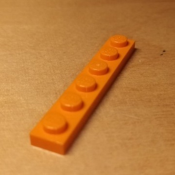 LEGO płytka 1x6 pomarańczowa 3666 NOWA