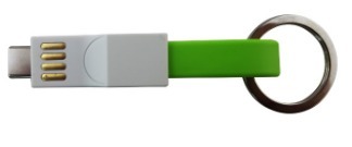Kabel USB 3w1 brelok magnes zielony