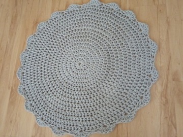 Okrągły dywanik ze sznurka bawełnianego 80cm 