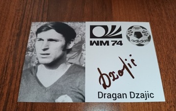 Dragan Džajić autograf, uczestnik MŚ 