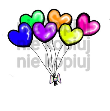 Grafika balony serduszka 
