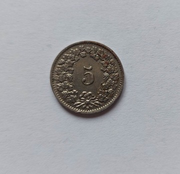 5 rappen  szwajcaria,1946r. moneta