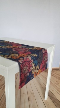 BIEŻNIK OBRUS 40x147 BAWEŁNA Eleganckie kwiaty