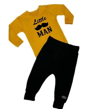 Na Święta eleganckie Body little man + spodnie 86
