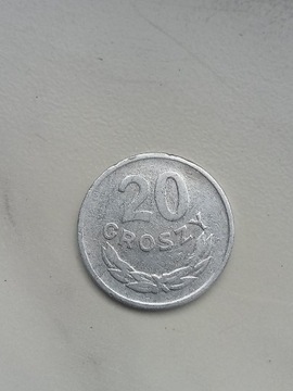 Moneta 20 groszy 1967 r rzadszy rocznik 