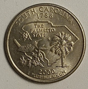 Moneta USA QUARTER SOUTH CAROLINA 25 CENTÓW 2000