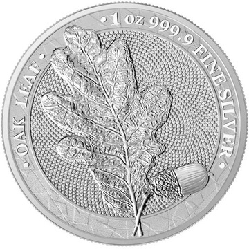 Liść dębu srebro 1 oz silver Forest Oak Leaf AG