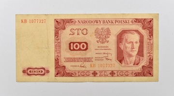 Banknot 100 złotych 1948 seria KB