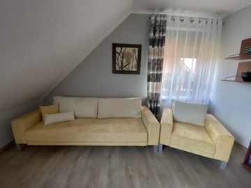 Sofa rozkładana plus fotel