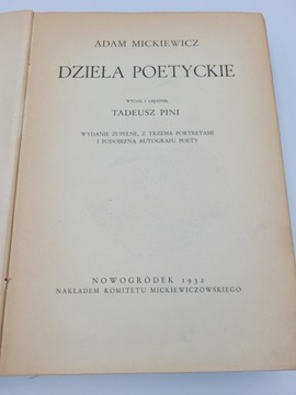 Dzieła poetyckie,  Adam Mickiewicz1932