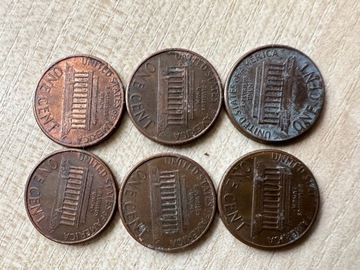 1 cent USA 1990, 1993,1997.