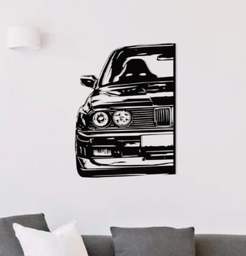 BMW E30, BMW Serii 3, Samochody. Obraz z drewna 