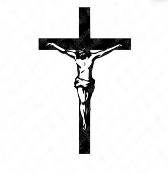 Drewniany krzyż na ścianę z Jezusem panel ścienny