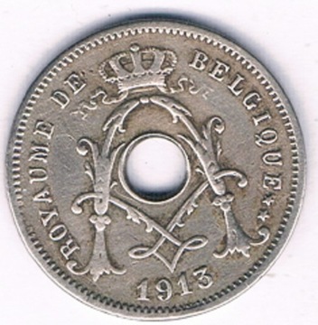 BELGIA FR 5centów 1913
