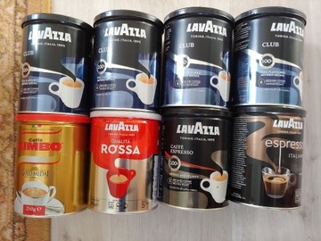 puszki po kawie Lavazza Kimbo - 8 sztuk