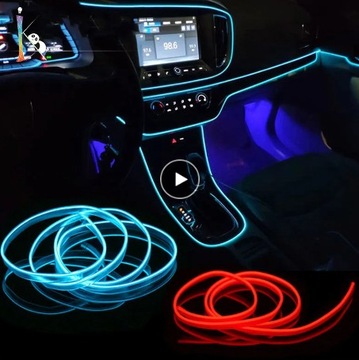 taśmy oświetleniowe LED wnętrza samochodu