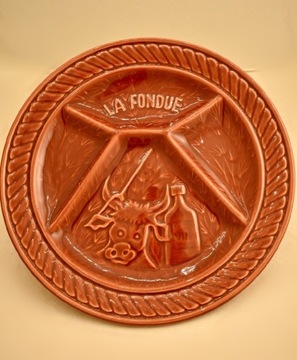 Sarreguemines La fondue Francuski Talerz krówka 