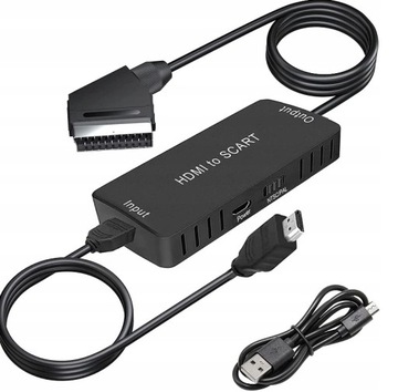 KONWERTER WIDEO SCART NA HDMI, KABEL HD