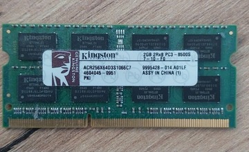 Pamięć RAM Kingston 2GB 2RX8 PC3-8500S