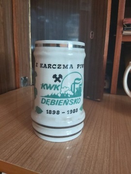 Kufel ceramiczny Karczma piwna KWK Dębieńsko 1987