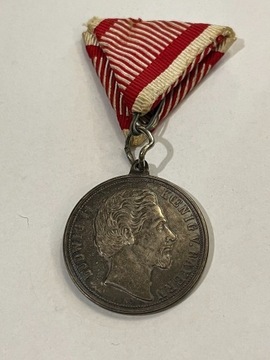 Bawarski medal patriotyczny z profilem Ludwika II 
