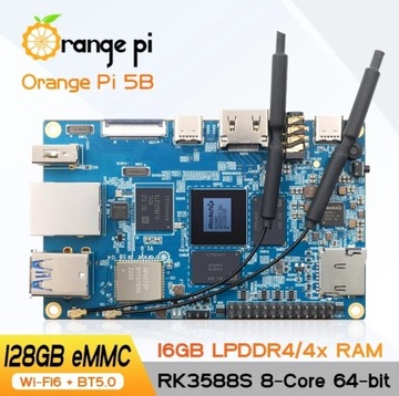 Orange Pi 5b 16gb ram 128 emmc + zasilacz +obudowa
