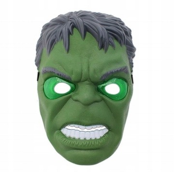 MASKA HULK ŚWIECĄCA LED SUPERBOHATER HALLOWEEN