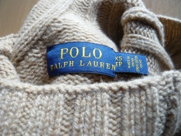 RALPH LAUREN POLO GOLF WEŁNA KASZMIR CAMEL XS 34 