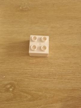 Lego duplo klocek 2x2 biały