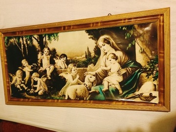 obraz 32x72 cm Św.Maria z Jezuskiem 