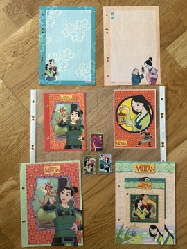 Karteczki Mulan do segregatora lata 90te