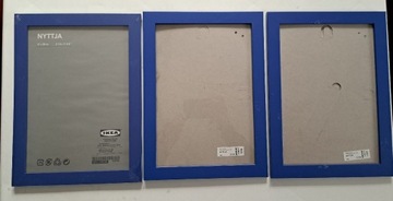 Ramki Ikea NYTTJA 21x30 cm 3 sztuki niebieskie