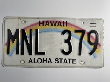 Tablica rejestracyjna z USA, Hawaii