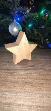 Gwiazda z drewna ,jesion ,dekor 