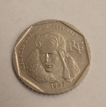 Francja 2 frank 1997 rok