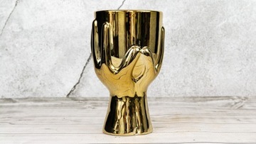 Osłonka ceramika złote dłonie