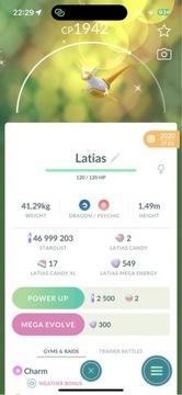 Pokemon GO - Shiny Latias LEGENDA (wymiana)