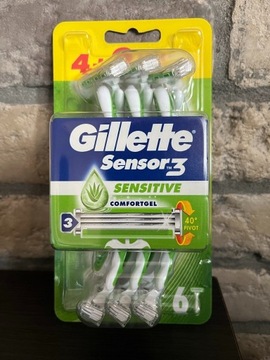 Gillette sensor 3 sensitive / 6 maszynek jednoraz